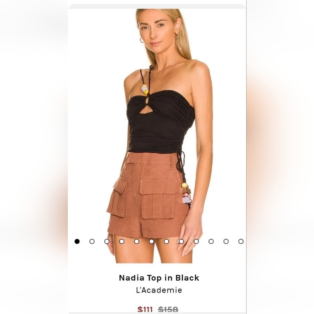 L'Academie Black Crop Top